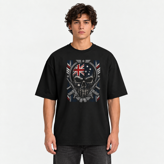 Australia Military Skull T-Shirt | Motonation Clothing