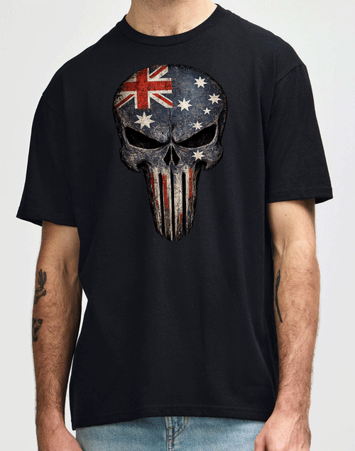 Short Sleeve Australia Skull tshirt