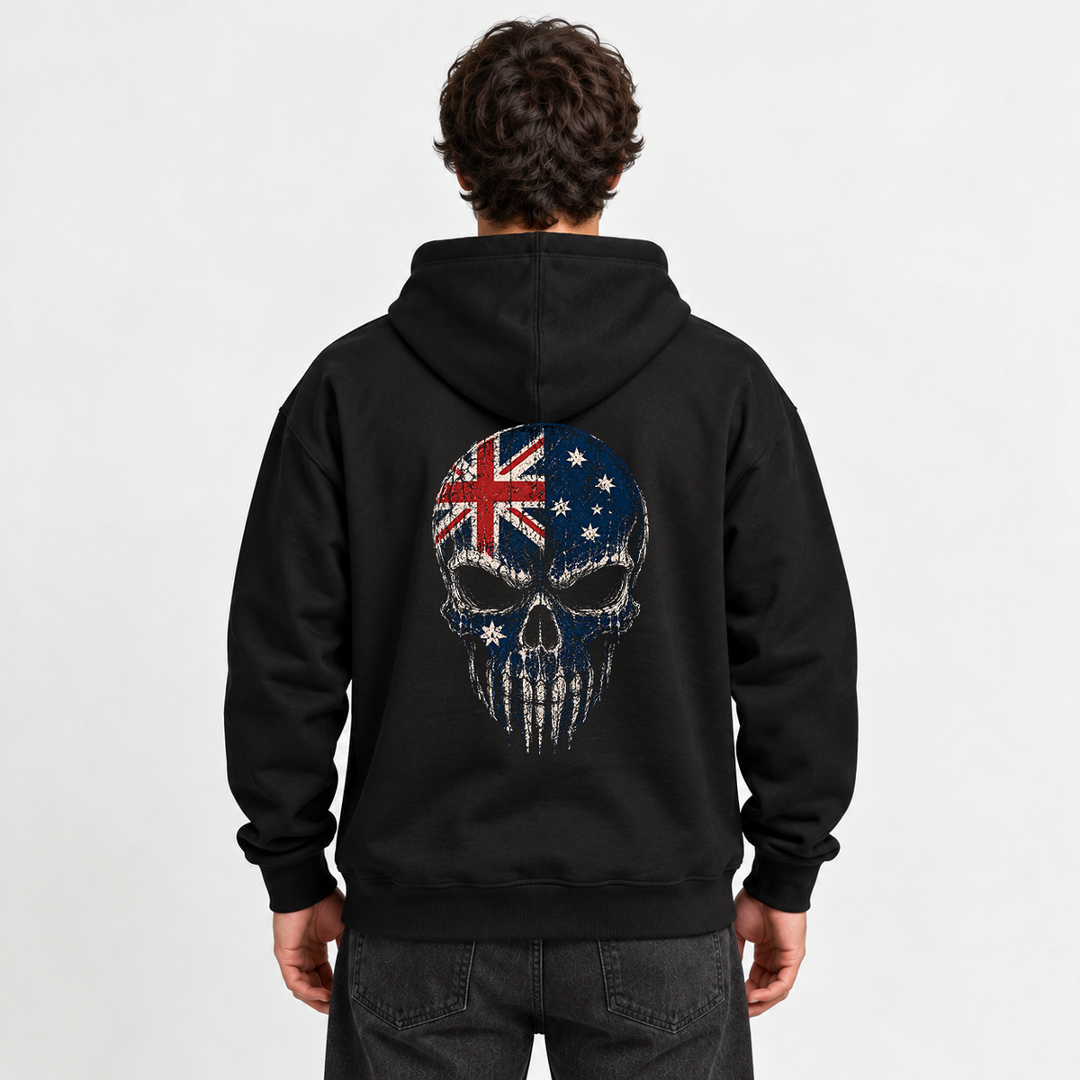 Australian Skull Hoodie | Premium Motorcycle Streetwear – Motonation Clothing