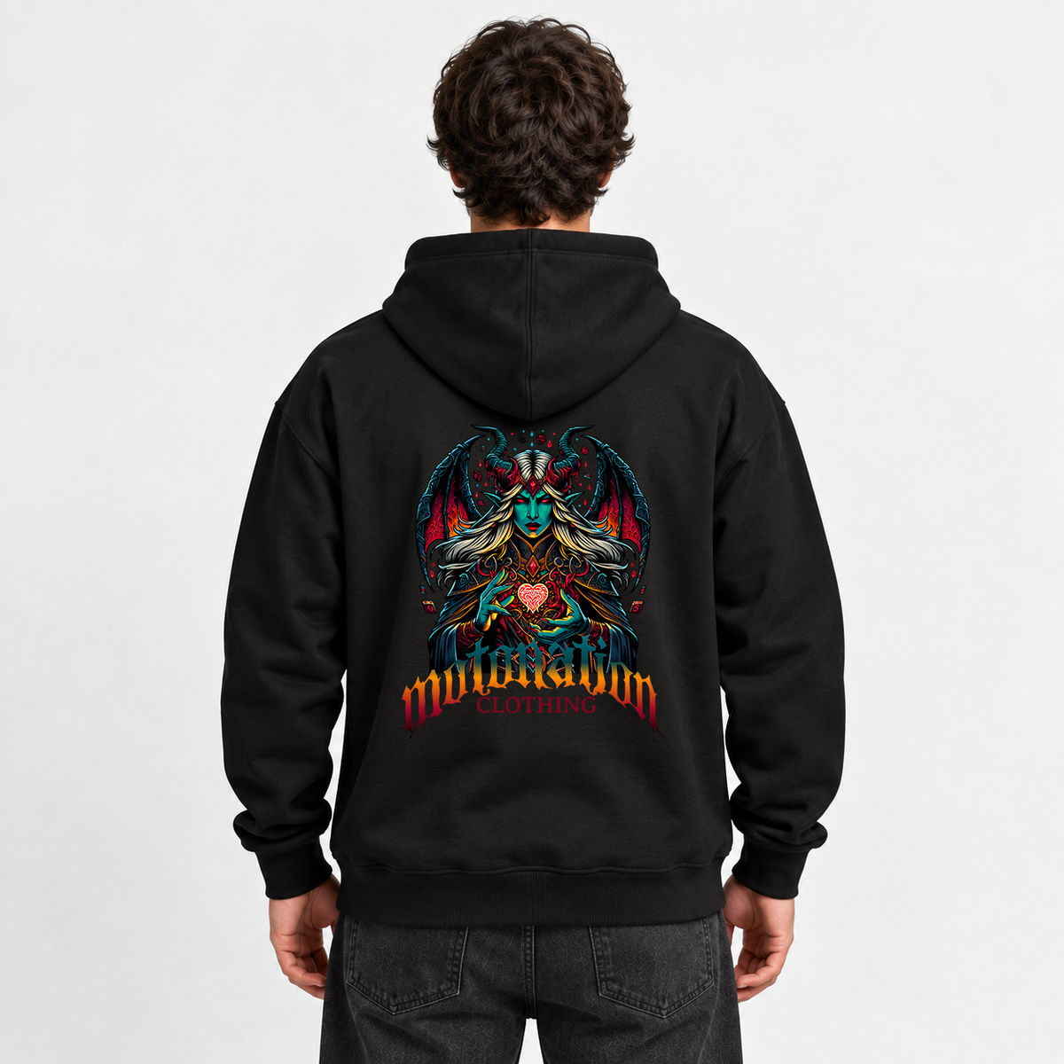 Dark Mystic Hoodie – Premium Gothic Motorcycle Streetwear